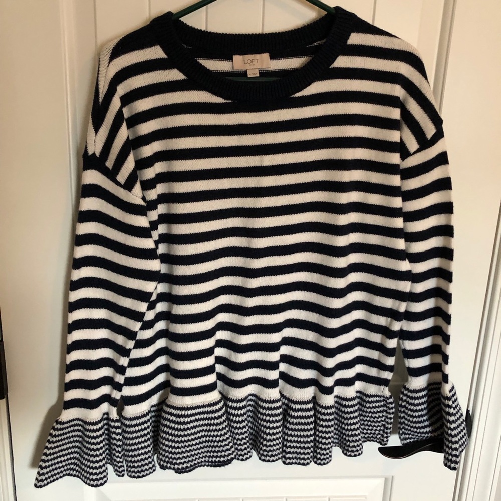 LOFT striped sweater Sz M